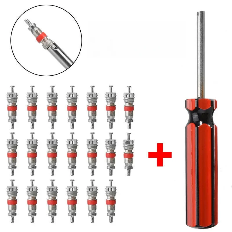 AliExpress NIGHTKIST 20pcs Car Tire Valve Core Removal Tools Insert With Remover Tool For Car Bike Motorcycle Wheel Valve