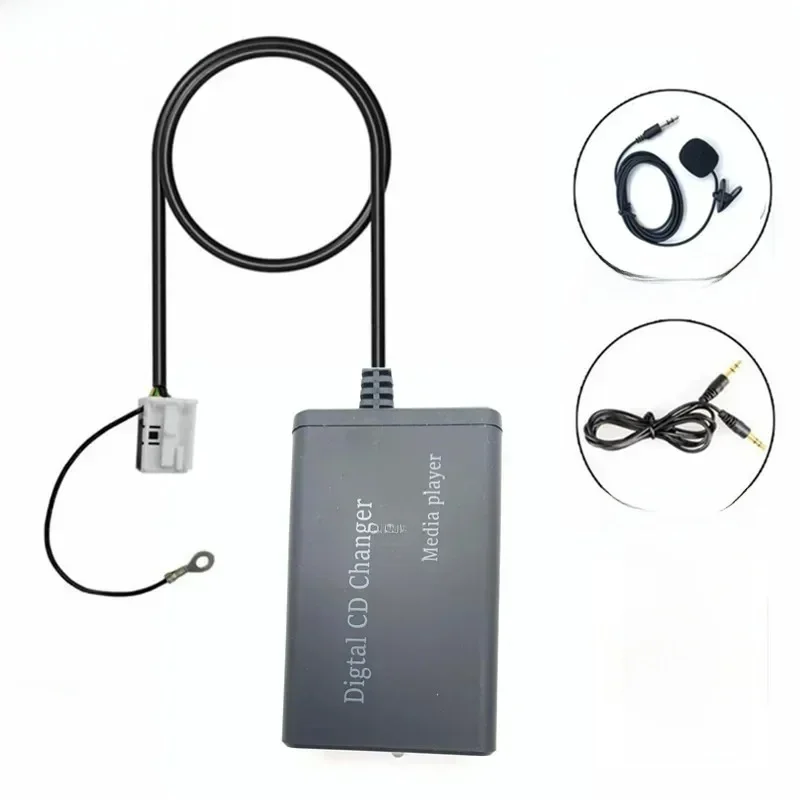 Adapter DOXINGYE do radia samochodowego AUX USB Bluetooth Mp3 z funkcją zmiany płyt CD i zestawem głośnomówiącym, z interfejsem 12-pinowym, kompatybilny z VW Audi Skoda Seat Quadlock — zdjęcie 2