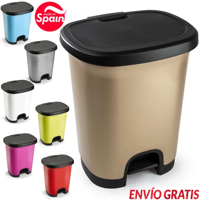 Cubo de Basura Papelera de 27 Litros 18 Litros con Pedal BIN 27L 18L en Rojo Negro Gris Verde Rosa Fucsia Turquesa Blanco Hecho en Espana Alta Resistencia y Decorativo AliExpress 15