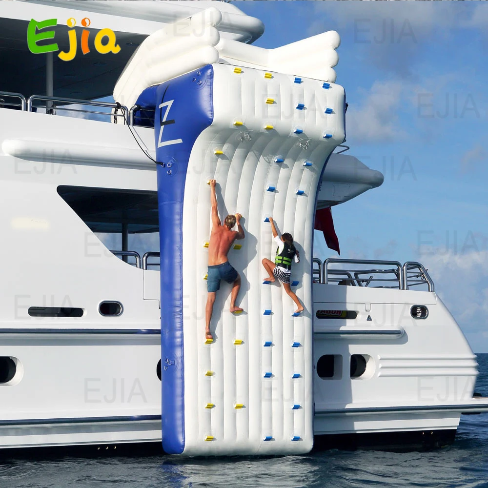 Custom Inflatable Yacht Rock Climbing Slide Wall Inflatable Climbing Wall For  Boat Water Play Equipment Sports