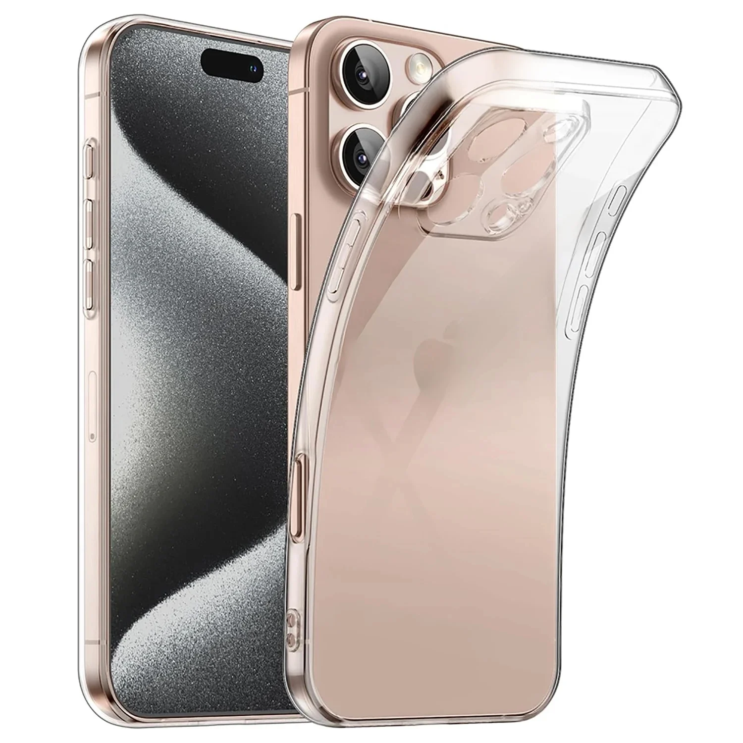 Coque de téléphone en silicone transparent ultra fin pour iPhone, coque de protection pour objectif, iPhone 16 15 14 13 12 11 Pro Max X Xs Poly 8 7 6 6s Plus mini