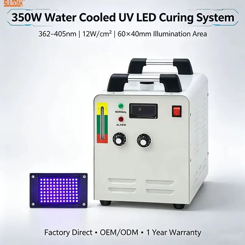 6040 350w  water Cooled  UV LED Curing system 395nm UV Ink Drying Light for Epson i3200 Dual-Head 5-7 thUV Flatbed Printer