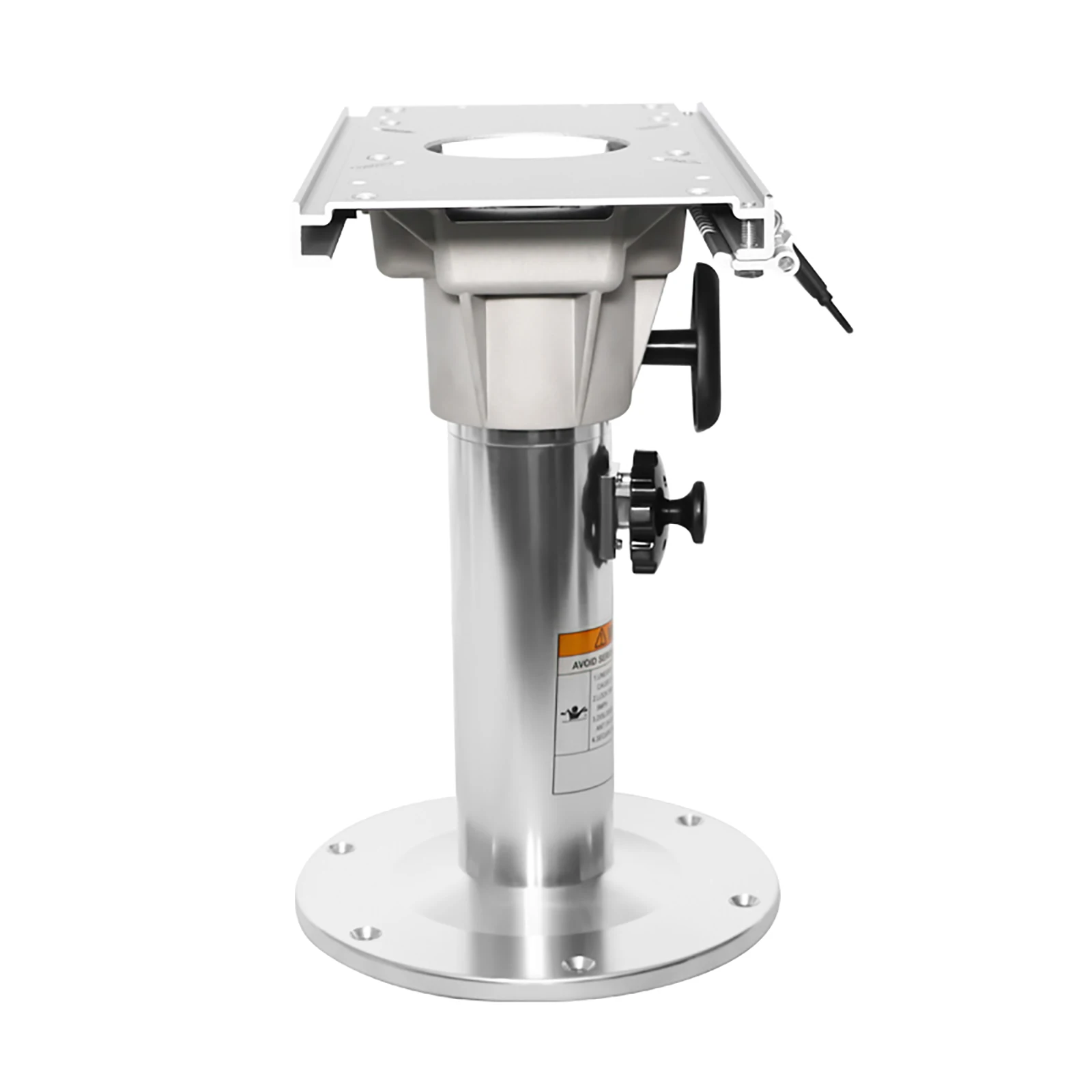 

Регулируемая алюминиевая подставка для сиденья лодки с направляющими, запирающим механизмом, серебристо-матовой матовой отделкой, идеально подходит для морских сосудов