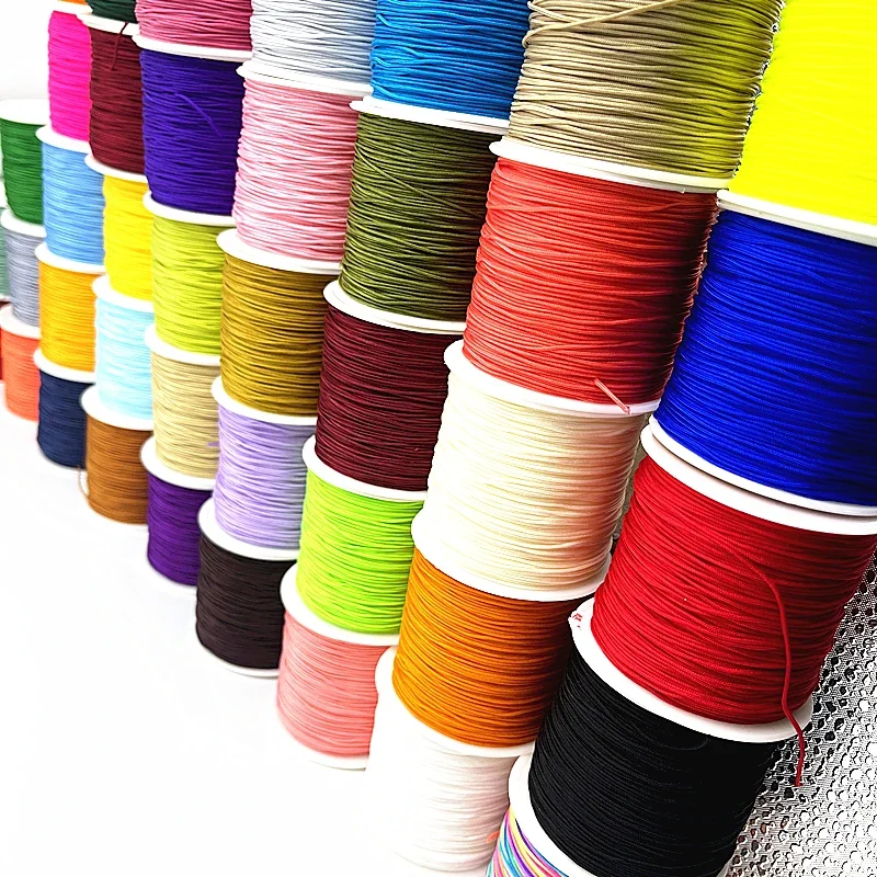 Fio De Cabo De Nylon para Pulseira DIY, Fio Shamballa, Macramé Nó Chinês, Corda Trançada, Borlas