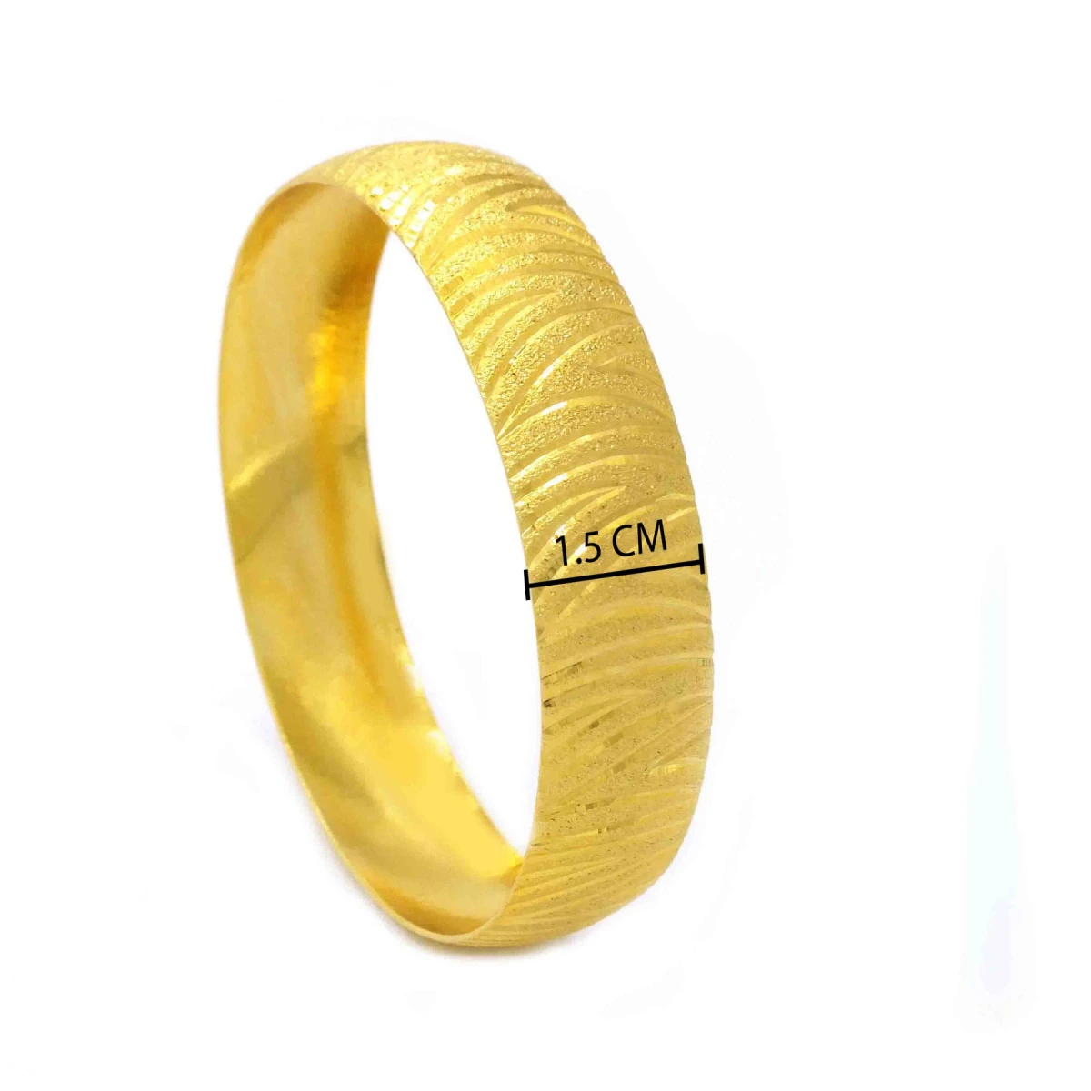 22กะรัต1.5ซม. สร้อยข้อมือทองคำชุบด้วยเท้าห่านกำไลหนา15มม. สุดหรูกำไลข้อมืออินเดียงานแต่งงานแอฟริกันชาวอาหรับเอธิโอเปีย