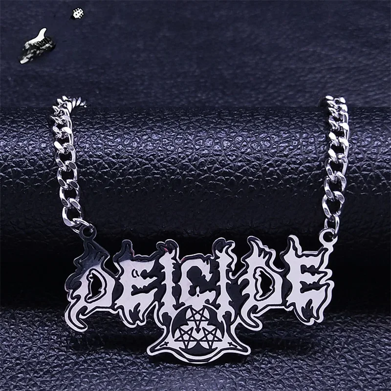 Musik band Deizid Anhänger Halskette Edelstahl Silber Farbe Punk Schwermetall Kette Halsketten