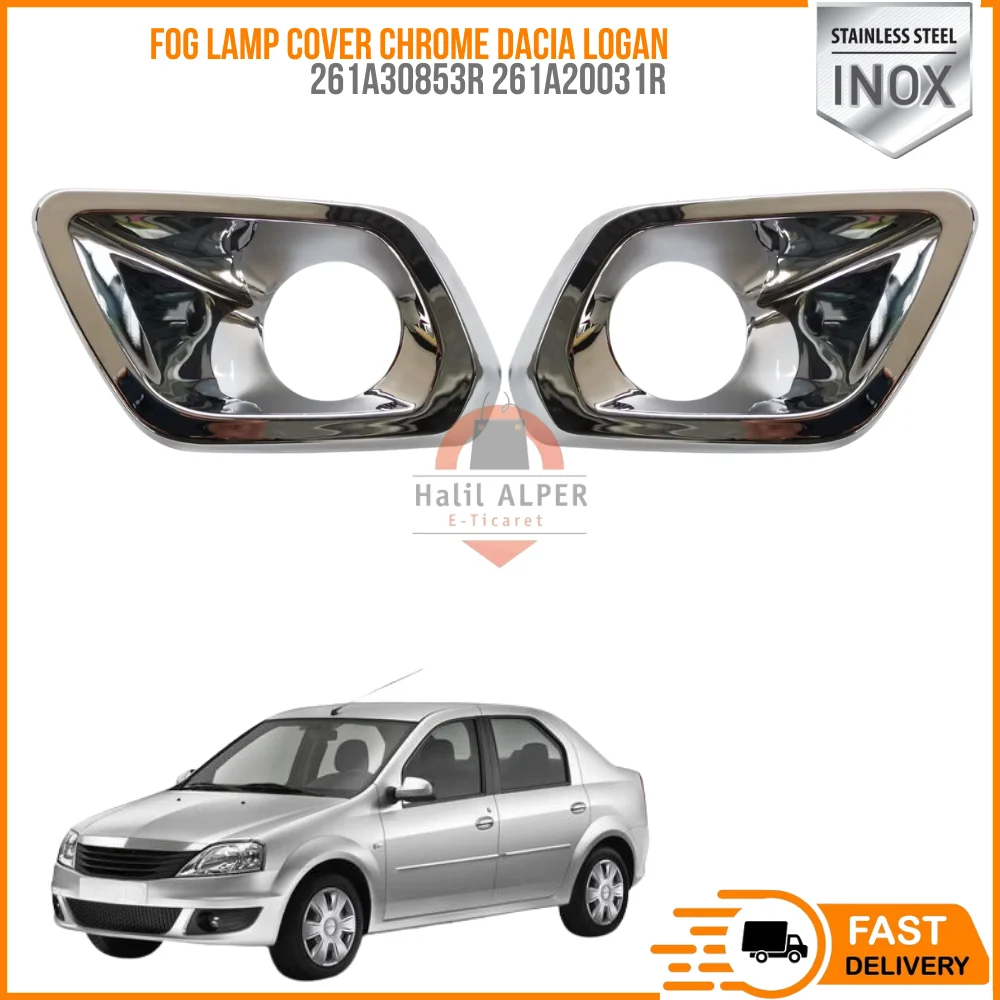 

For 261A30853R 261A20031R car fog lamp cover Chrome DACIA LOGAN 2017 Sandero 2 II / Stepway car accessories-Free Shipping