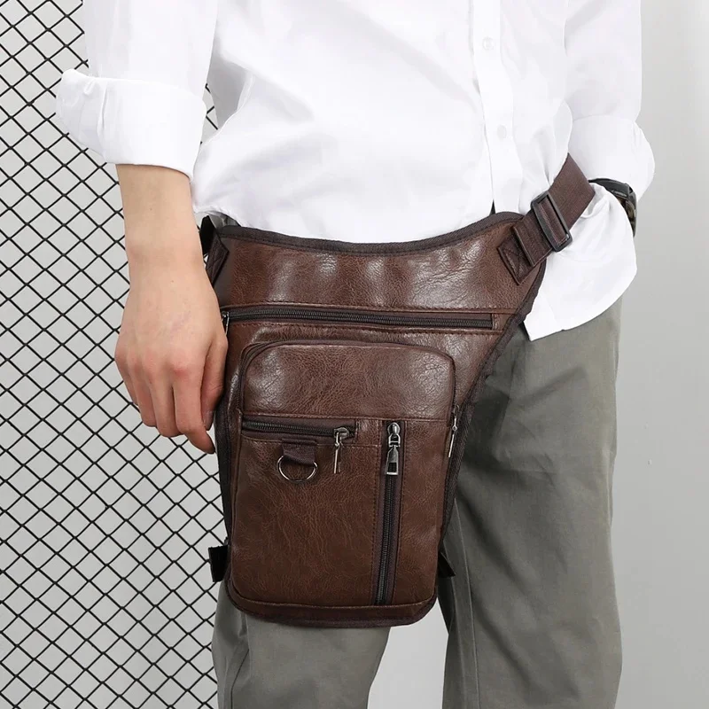 AliExpress Other 1 piece of leg bag for men and women outdoor waist bag, motorcycle and bicycle multi pocket waist bag, adjustable shoulder strap