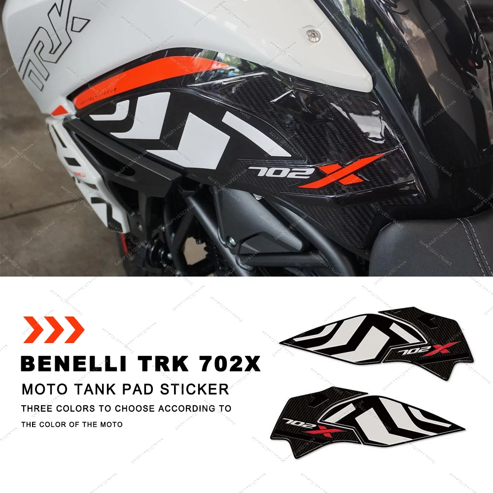 

For Benelli TRK 702X 2023 3D Epoxy Resin Sticker Kit Waterproof Scratch-Resistant Motorcycle Side Tank Pad Protective Sticker