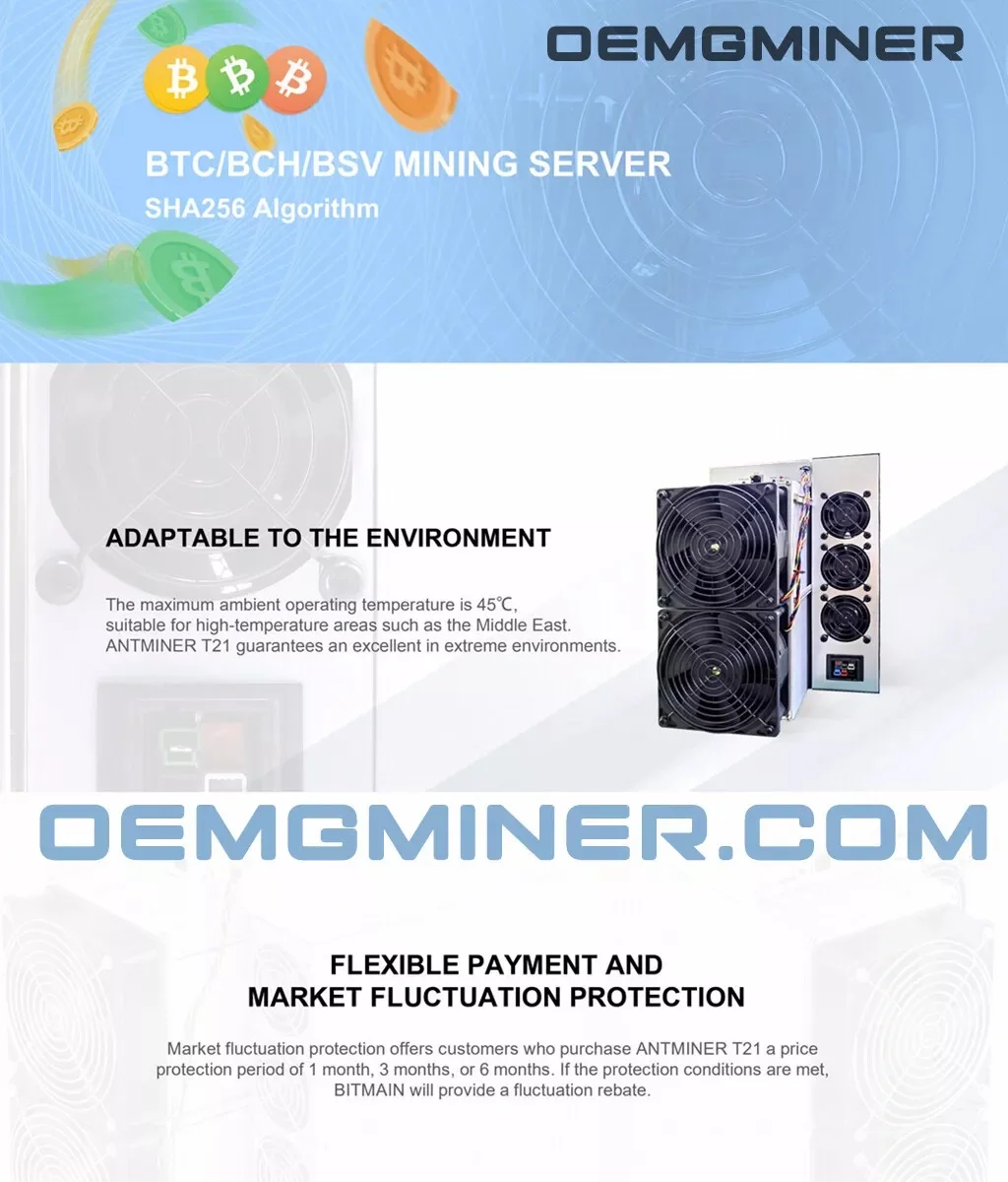 Antminer-Bitmain Mining BTC Bitcoin Miner, T21, 190T, 3610W, Algoritmo, SHA-256, COMPRE 2 GET 1 Grátis, Novo