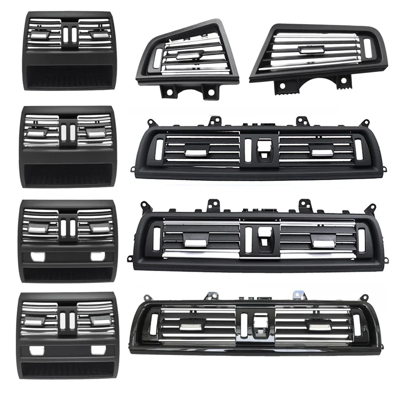 Ventilação cromada para BMW Série 5, painel de saída grade, condicionador de CA para F10, F11, LHD,