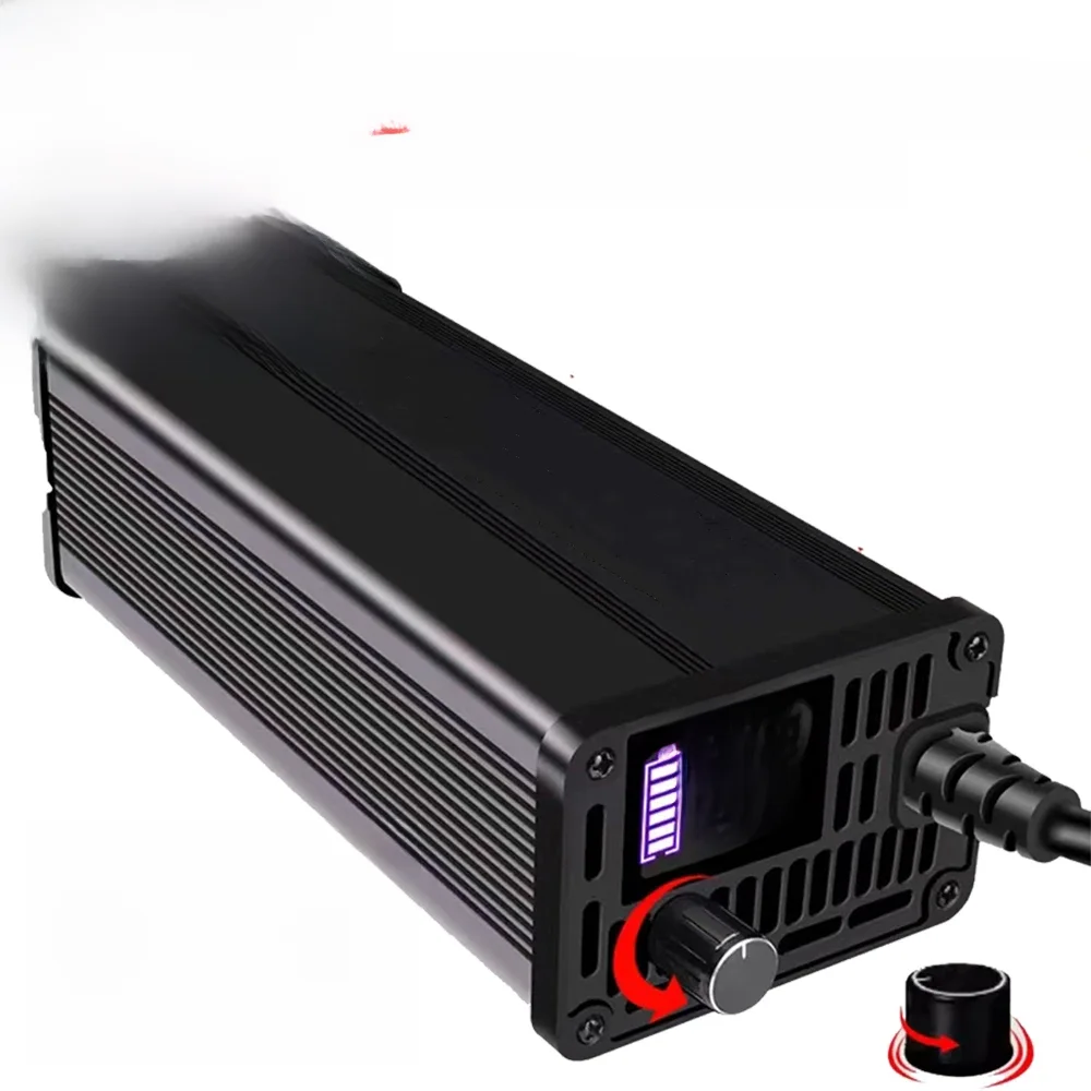 48V 58,4 V 72V 60V 67,2 V 84V 87,6 V Li-Ionen Lipo Lifepo4 Lithium-Ladegerät Strom einstellen 10a 5a