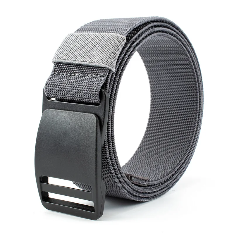 

Men's Nylon Canvas Belt with Plastic Buckle Fashion Men's Belt with Elastic Decorative Belt for Jeans Pants