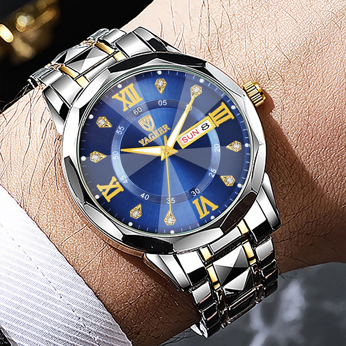 2-piece set, couple's fashion casual quartz watch set - suitable for daily wear and as a gift, perfect for birthdays and holiday parties, a great gift for men, fathers, friends, relatives, and boyfriends