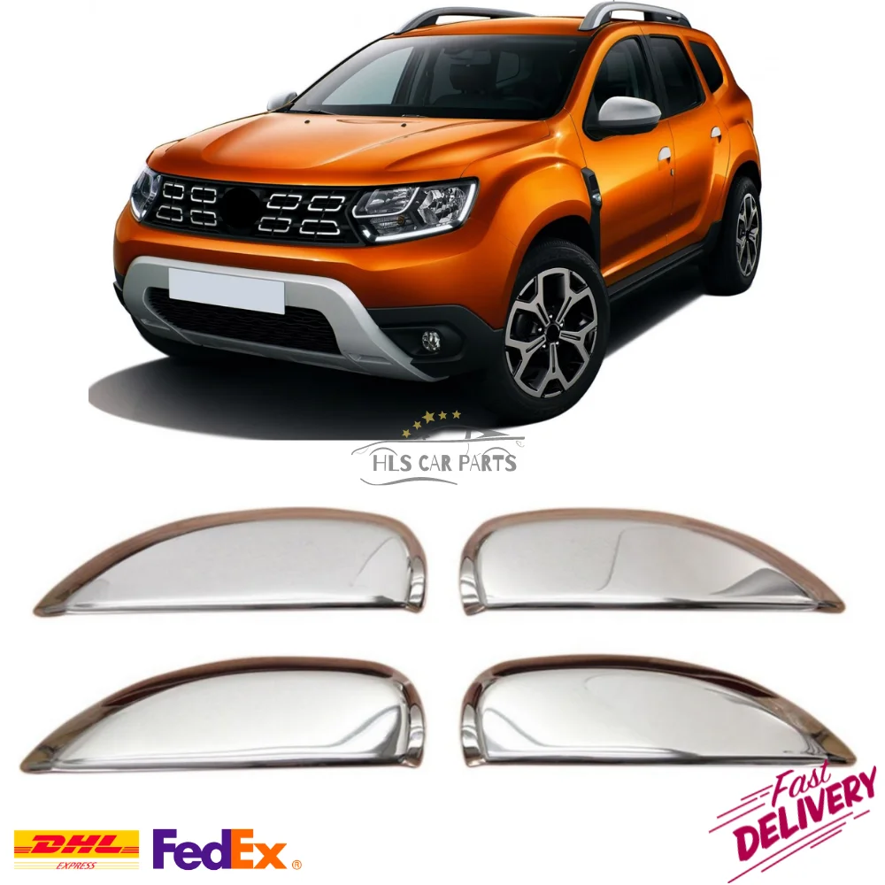 Chrome Door Handle 4 Pieces for Renault Dacia Duster Sandero Stepway Stainless Steel Exterior Accessories Free Shipping