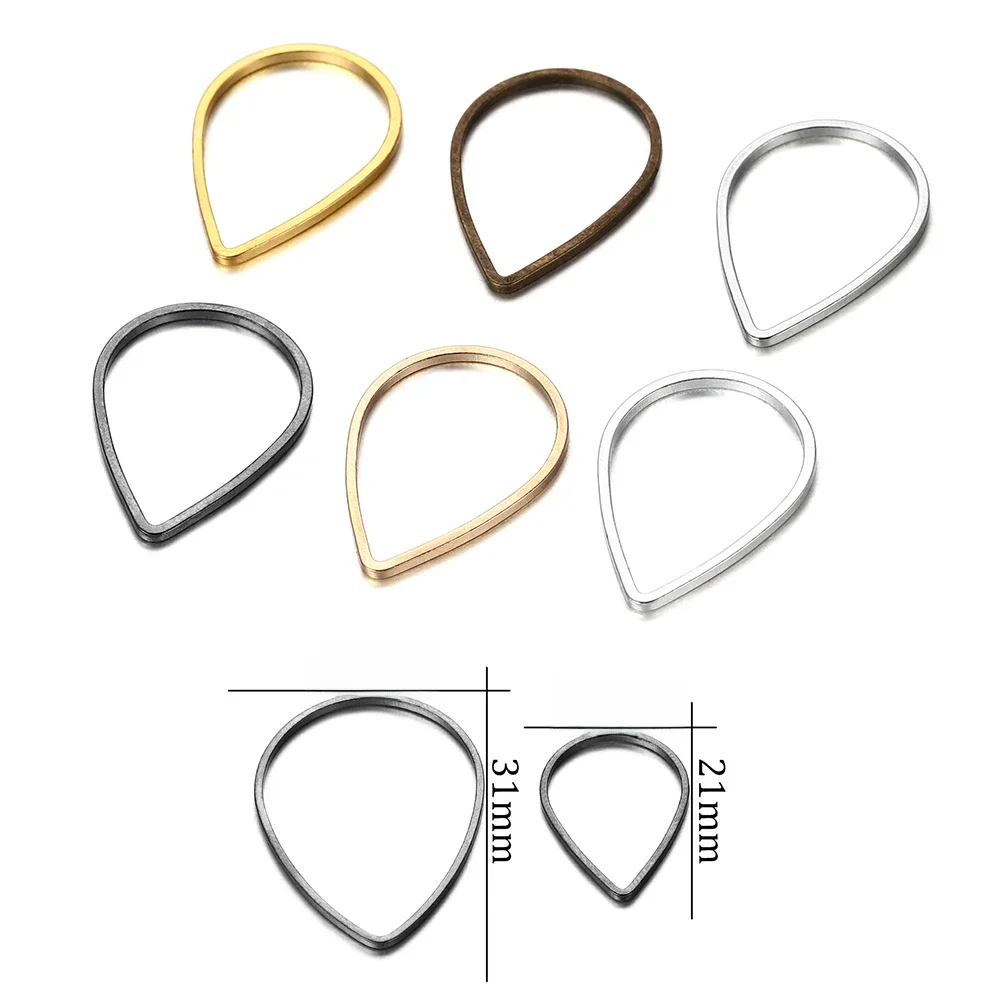 30 sztuk/partia Waterdrop Teardrop Link Charm złącza zamknięte Jump pierścienie dla DIY kolczyk znalezienie tworzenia biżuterii akcesoria dostaw — zdjęcie 2
