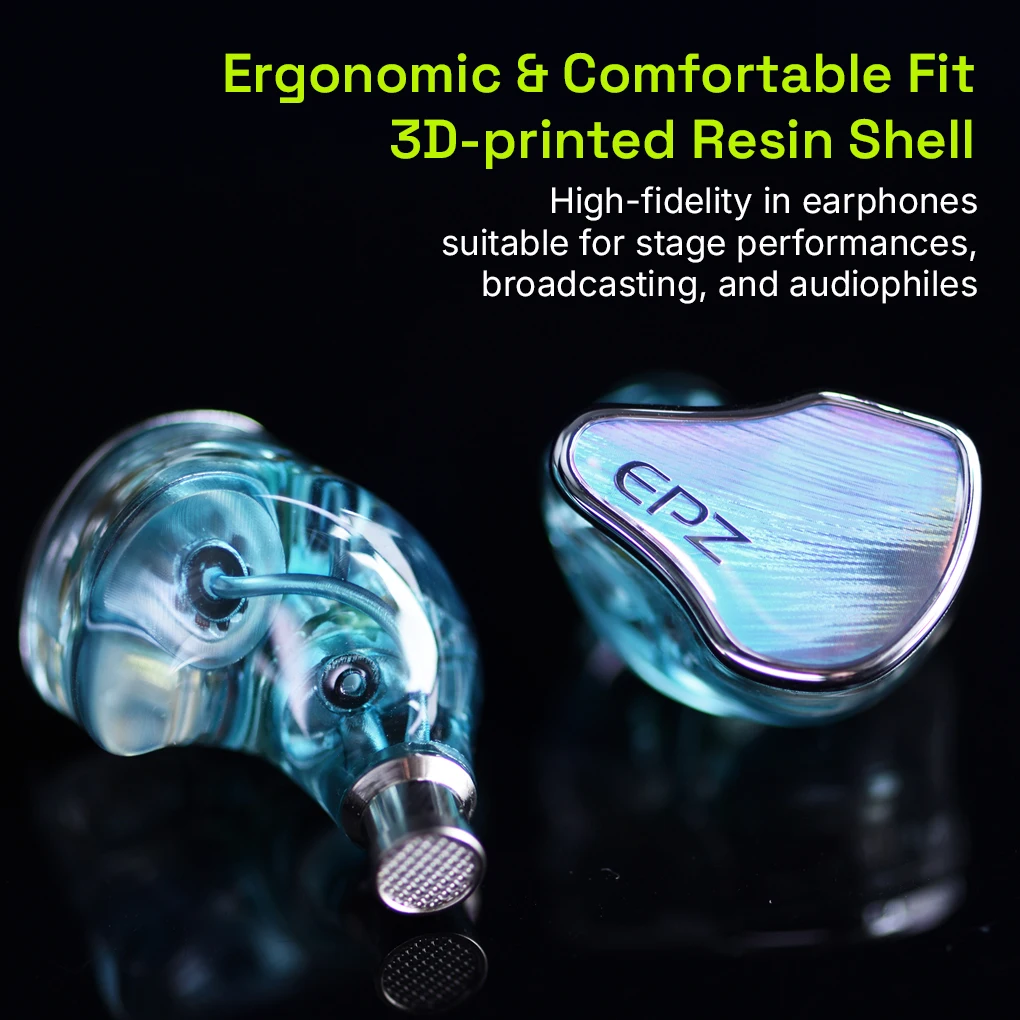 EPZ P40 Hybrid IEM 2DD+Planar+PZT Wired In Ear Earphones 0.78 2Pin Detachable Cable 3.5/4.4 Modular Plug HiFi Monitor Headphones