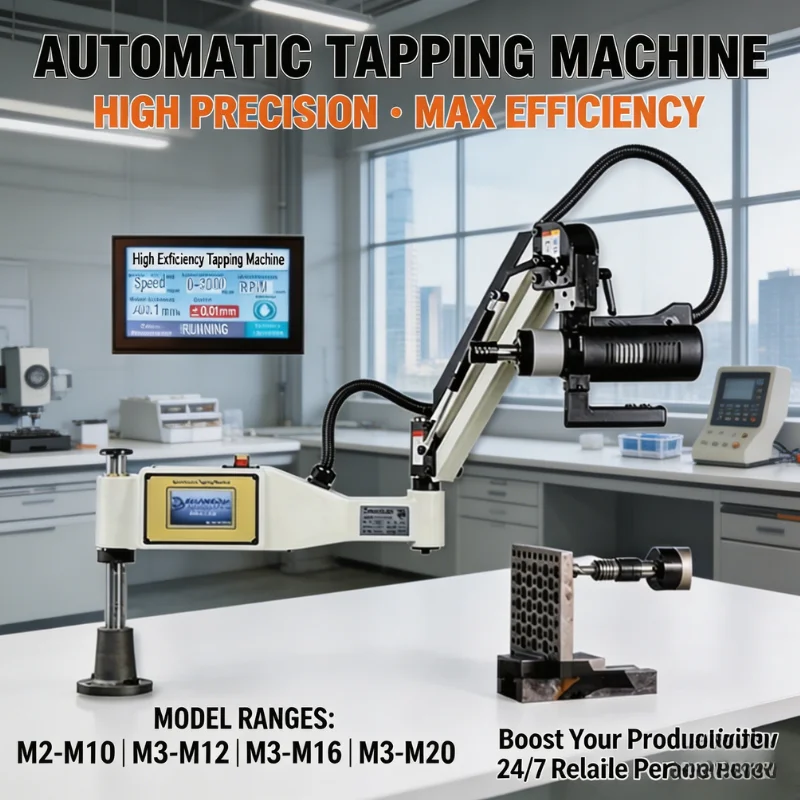 LYBGACNC M2 M3 M12 M16 M20 CNC Electric Tapping Machine Servo Motor Tapper with Chucks Easy Arm Power Tool for Threading