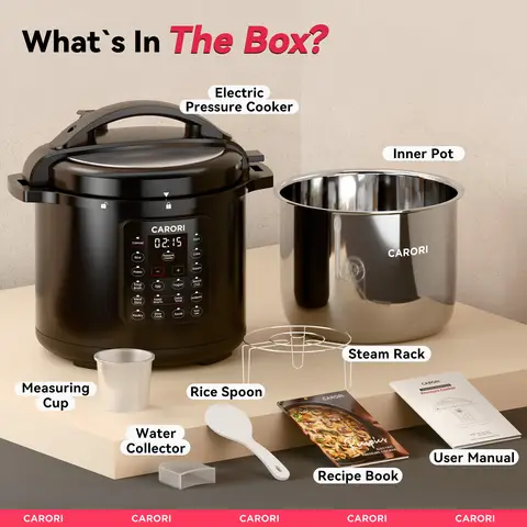 Pentola a pressione elettrica 12 in 1 da 1200 W 8 Qt, pentola a pressione in acciaio inossidabile, pentola a cottura lenta per riso, scusa a vapore, yogurt