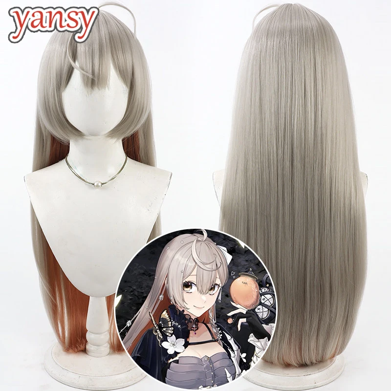 Yansywig Synthetic Hair Klara Charmwood Cosplay Wigs Anime Virtual YouTuber Klara Charmwood 80cm Mixed Color Wig Heat Resistant