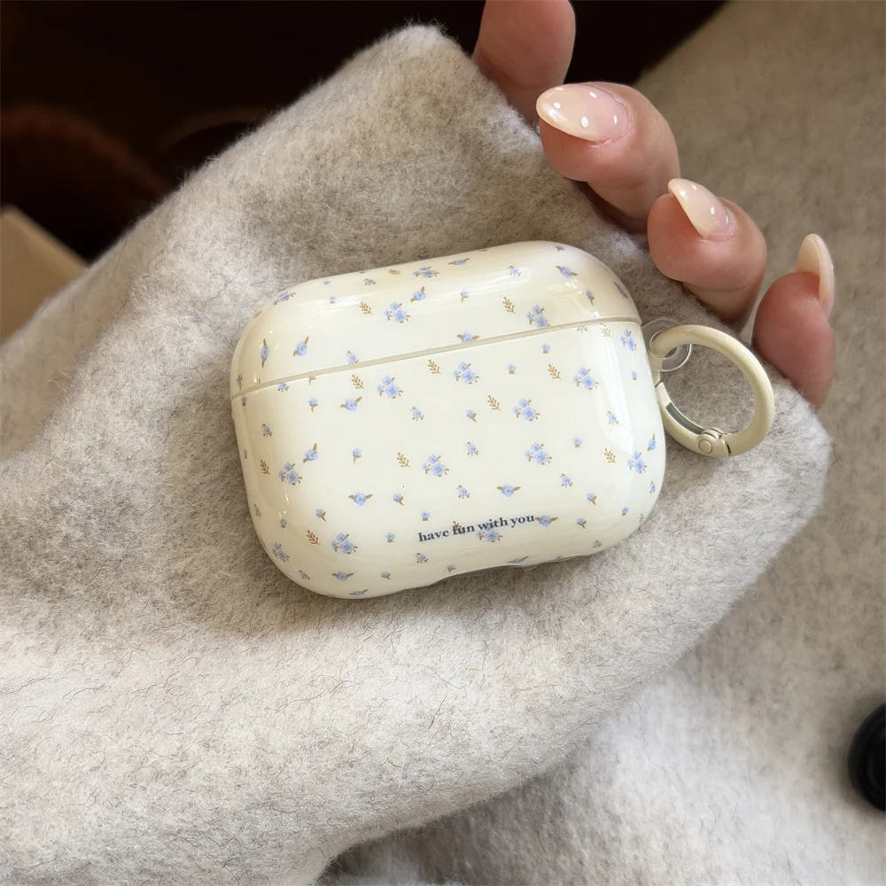 

Korean Small Flower Earphone Case Shockproof Cover for Airpods 4 3 2 Pro3 Pro2 Cover Silicone Headphone Box Cover for Airpods 4