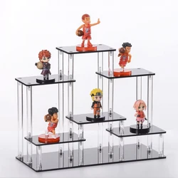Acrylic Riser Black Acrylic Display Stand Shelf 6 Tier Perfume Organizer Large Cupcake Stand for Funko POP Collection Cosmetic