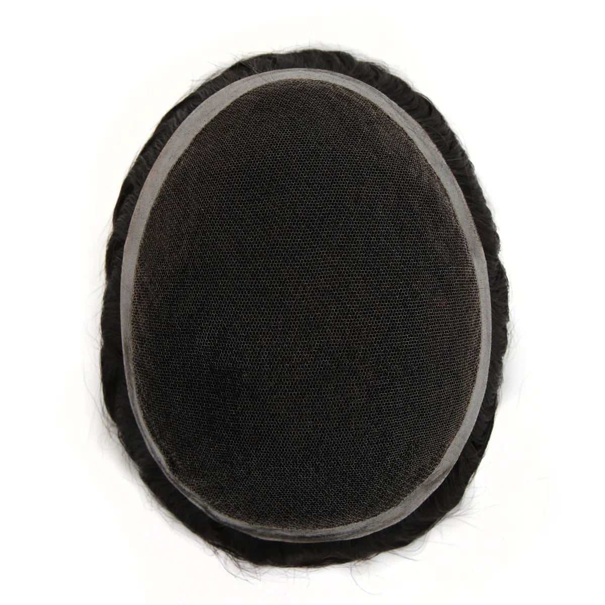 Immagine 6: TUL07 Toupet per Uomo con Capelli Spessi, Base Traspirante in Pizzo e PU, Varie Misure, Capelli Umani Indiani Remy