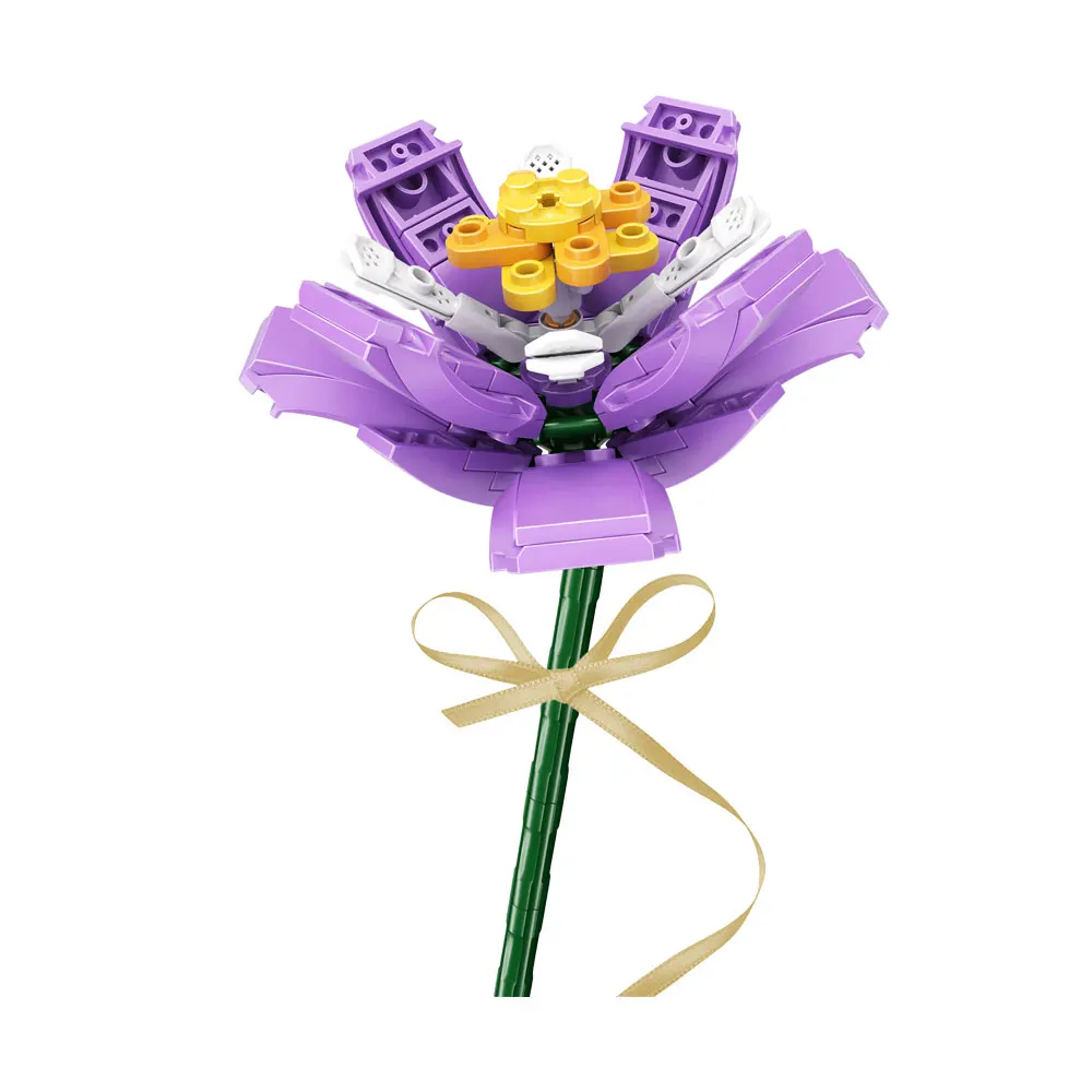 Flower Block-Shafran (Purple)/Flower assembly bouquet making interior props gift