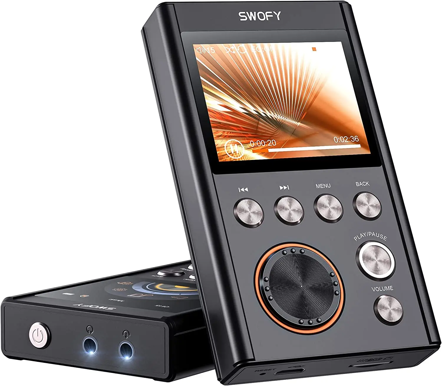 64GB HiFi MP3 player, high-resolution DAC with DSD high-resolution digital audio tape, supports expansion up to 256GB