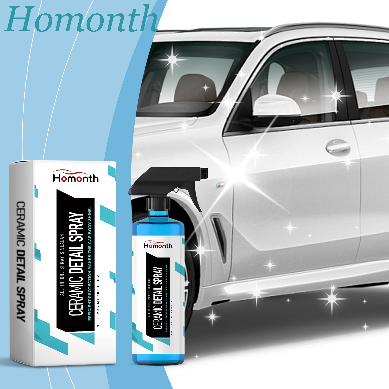 

Спрей для глубокой очистки и ухода за кузовом автомобиля, 237 мл, с керамическим покрытием, водостойкий, улучшает блеск, защита от УФ-излучения