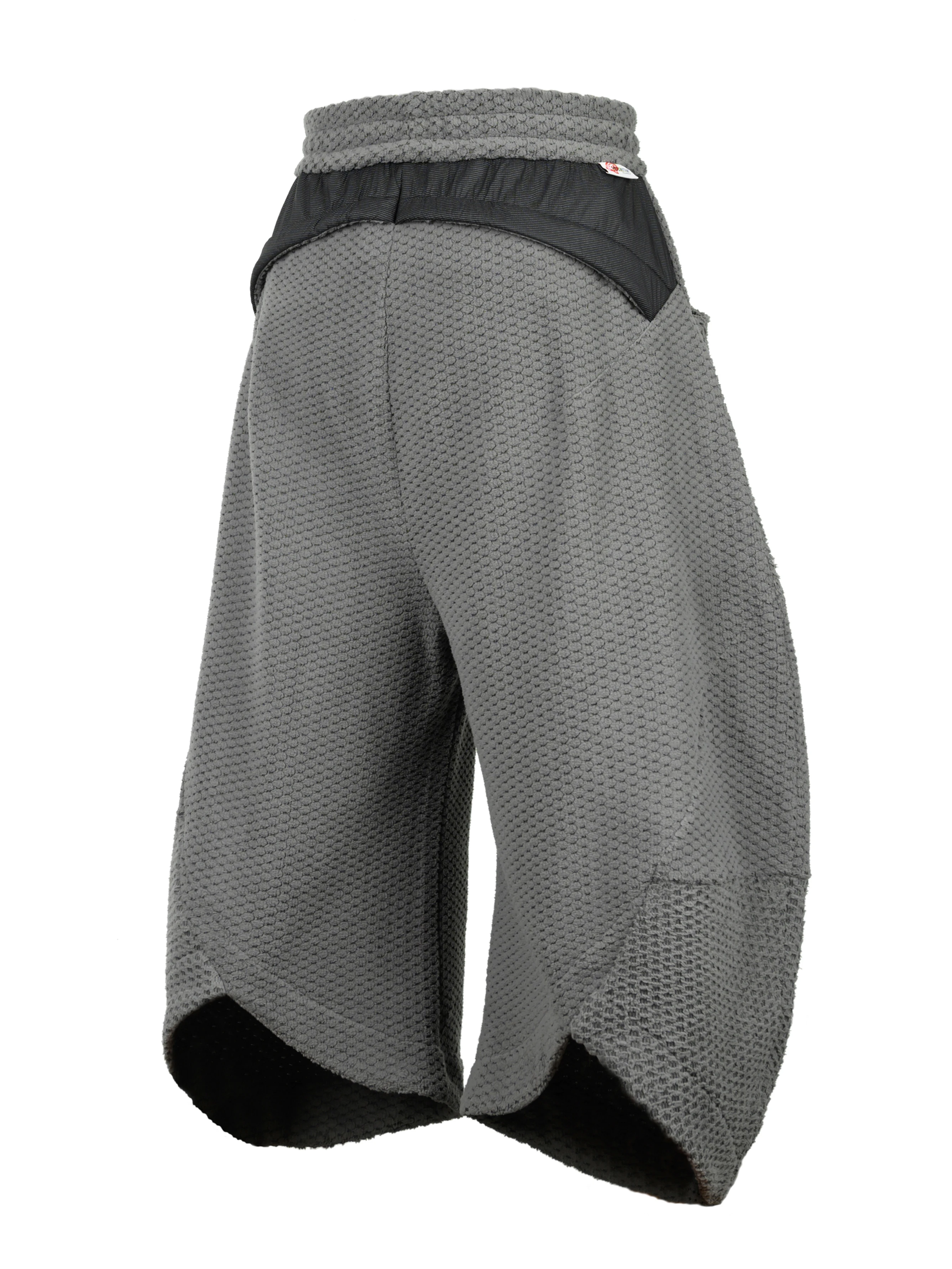 INCONSTANT 25AW DYNEEMA Patchwork curved segmented special fleece wide-leg pants winter warm Futurism streetwear cropped trouser
