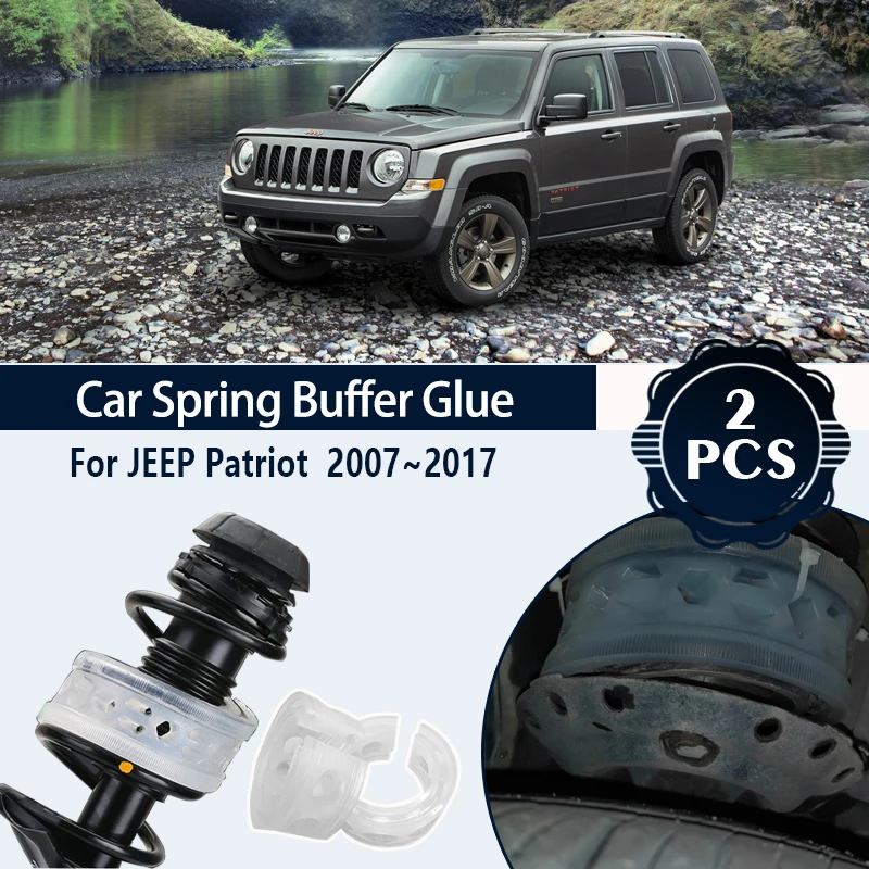 For JEEP Patriot Liberty Russi 2007~2017 Car Shock Absorbers Rubber Cushions Reduce Vibration Spring Buffer Glue Auto Accesories