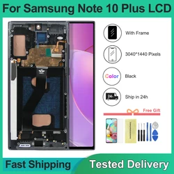 Screen with Frame for Samsung Note 10 Plus N975 SM-N975F SM-N975U Lcd Display Digital Touch Screen for Samsung Note 10+ Assembly