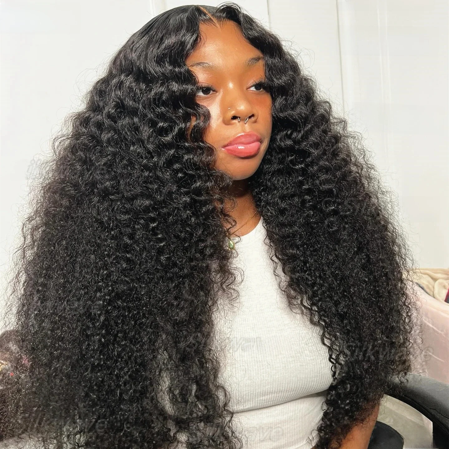 Perruque Lace Front Wig Deep Wave Brésilienne Naturelle, Cheveux Bouclés, 13x6 HD, 250 de Densité, Pre-Plucked, 100%, pour Femme
