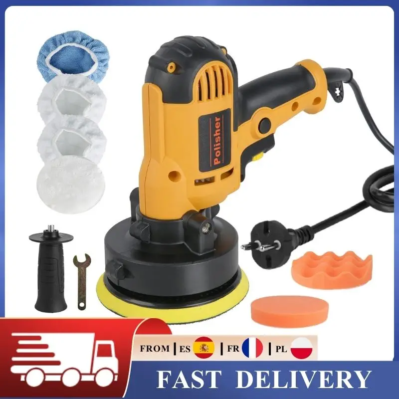 Polisseuse de voiture haute puissance 700W, vitesse réglable, machine électrique pour le lustrage et le cirage des voitures, avec kit de ponçage et de cirage, outil de polissage automobile