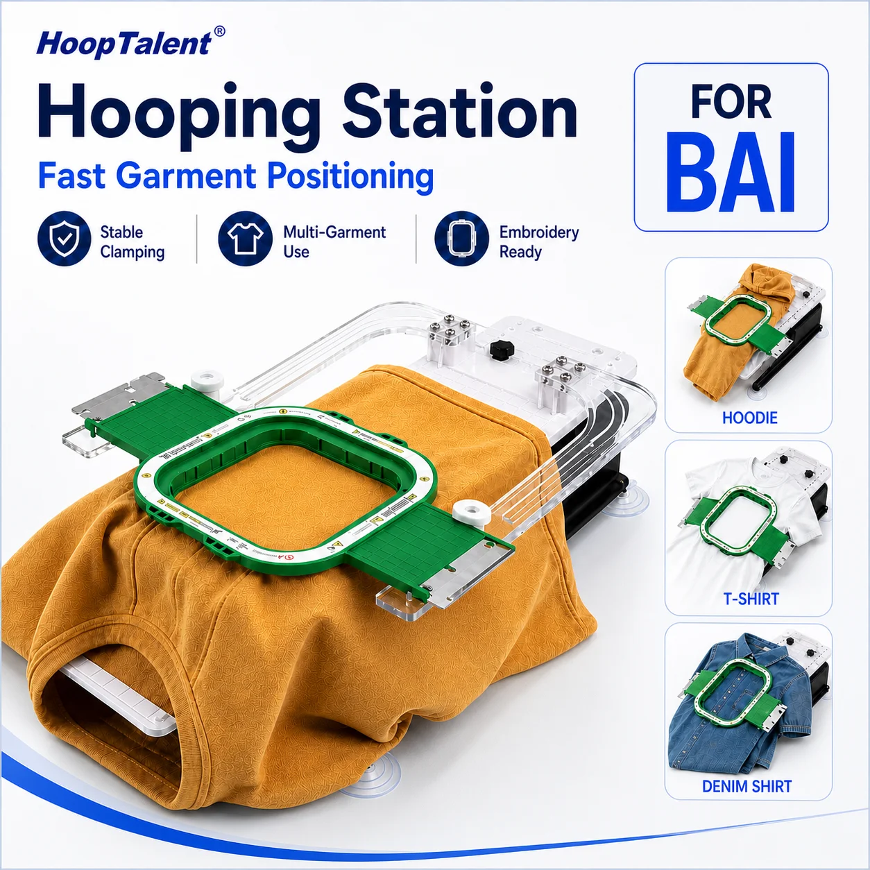 Hooping Station Kit for BAI Mirror Vision 1201/1501 Vision V22-2 KESI embroidery machinefor Embroidery positioning