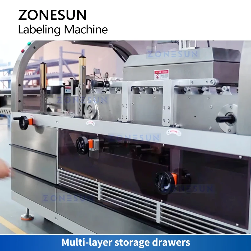 ZONESUN ZS-HSL1 Horizontal Shrink Sleeve Labeling Machine High-Speed Shrinking Machine for Lip Balm Lipstick Small Bott;e Tubes