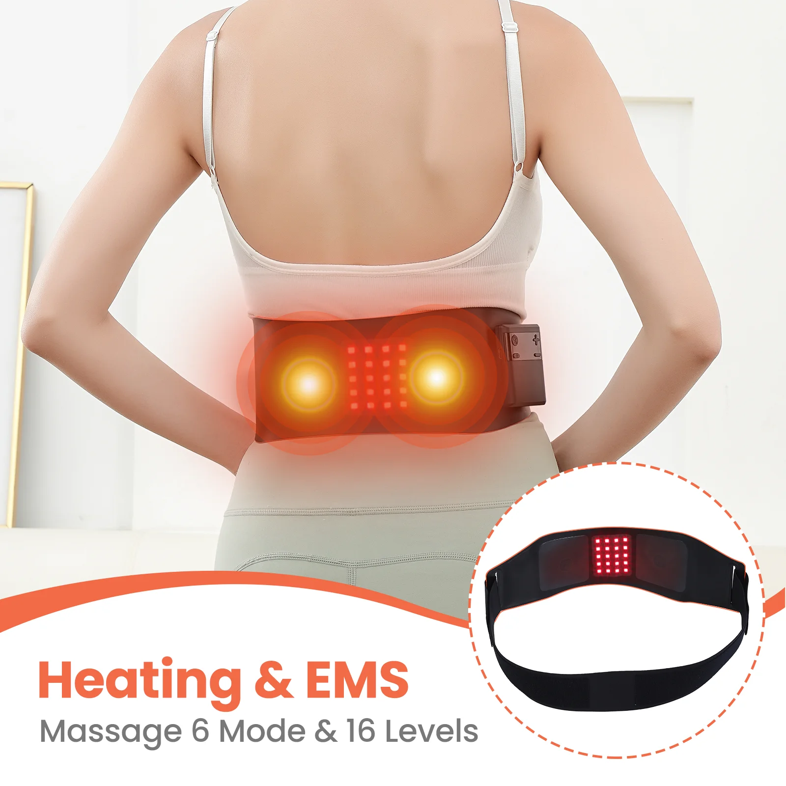 Portable Menstrual Heating Pad Warm Palace Waist Belt Period Cramp Massager EMS Muscle Training Belt Menstrual Heating Pad Belt