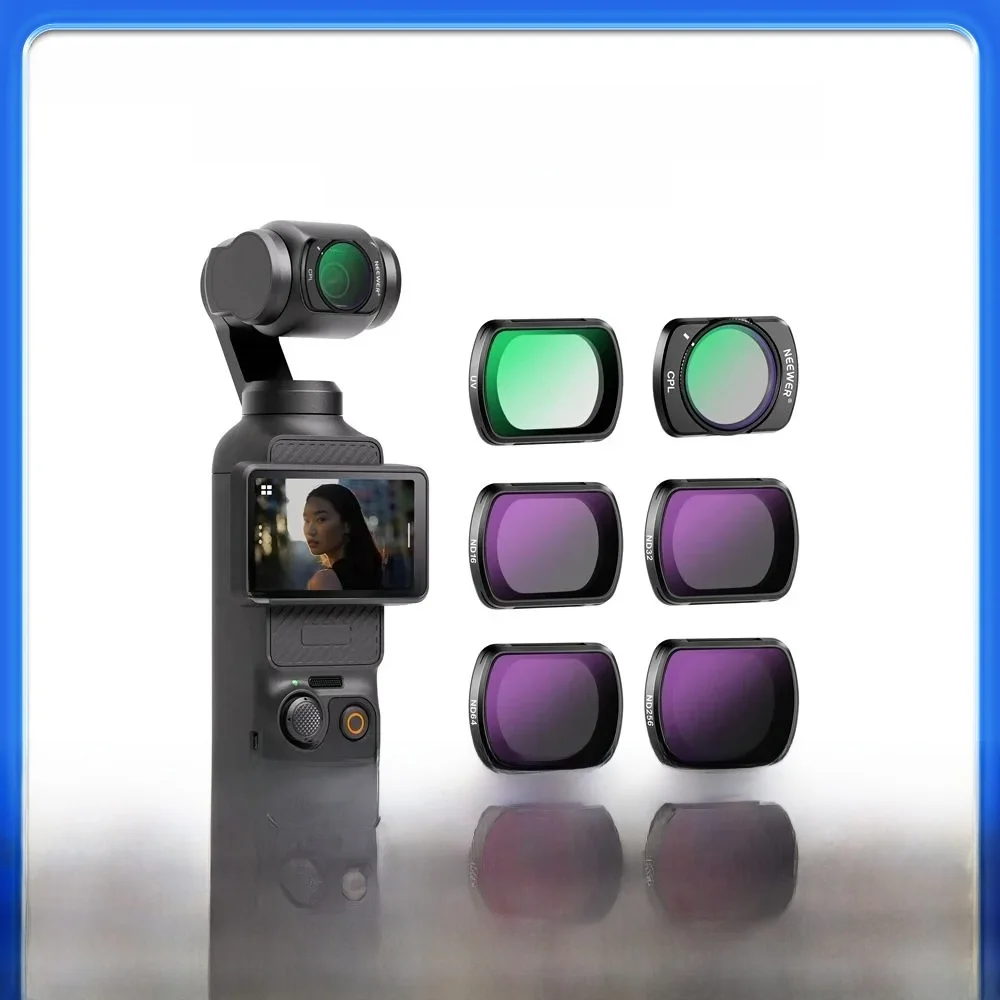 NEEWER Zestaw magnetycznych filtrów ND/CPL do akcesoriów DJI OSMO Pocket 3 Creator Combo, filtrów neutralnej gęstości kamery akcji — zdjęcie produktu 7