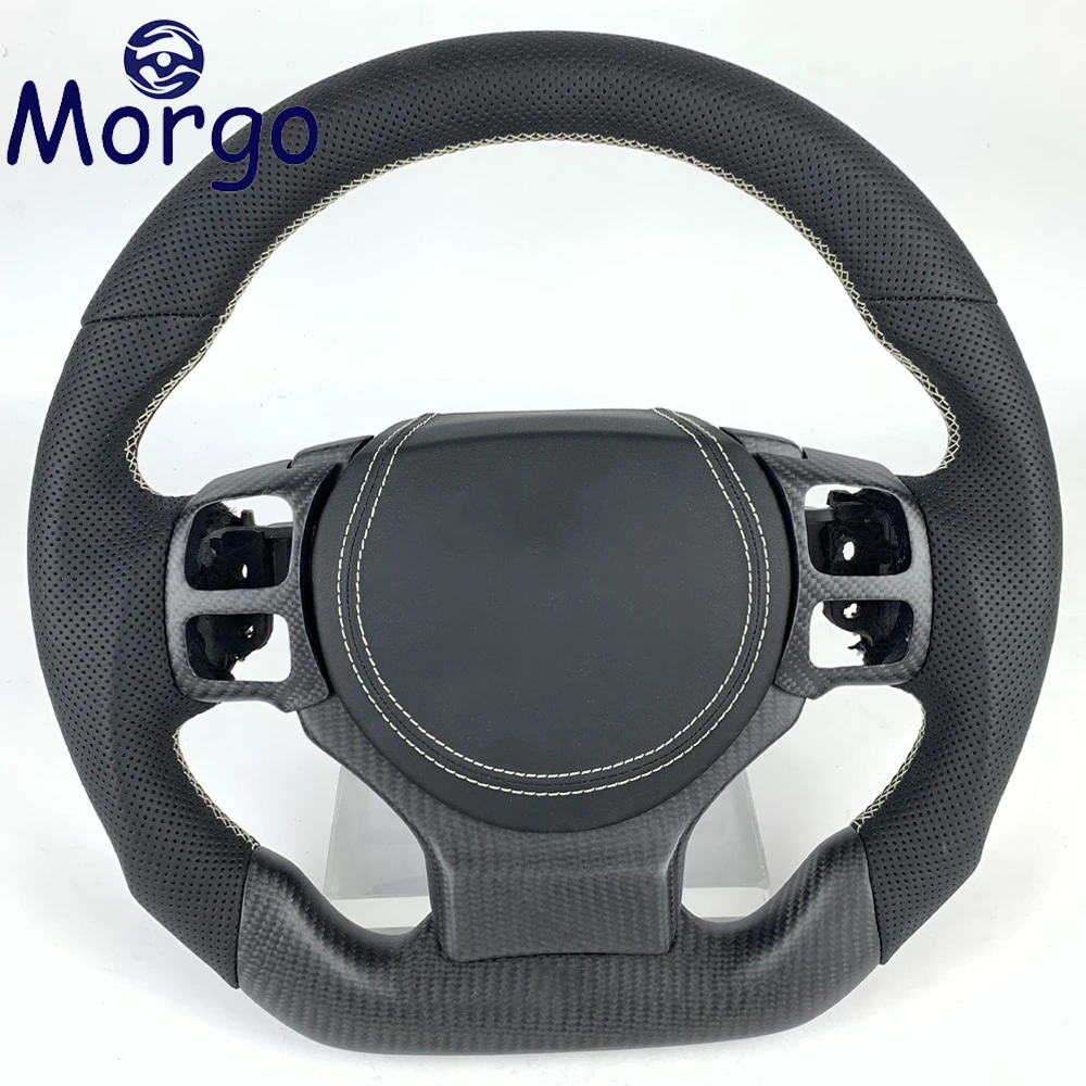 For Lexus IS ES IS350 IS250 2015 2016 2017 2018 2019 2020 2021 2022 2023 Custom Matte Carbon Fiber Full Leather Steering Wheel