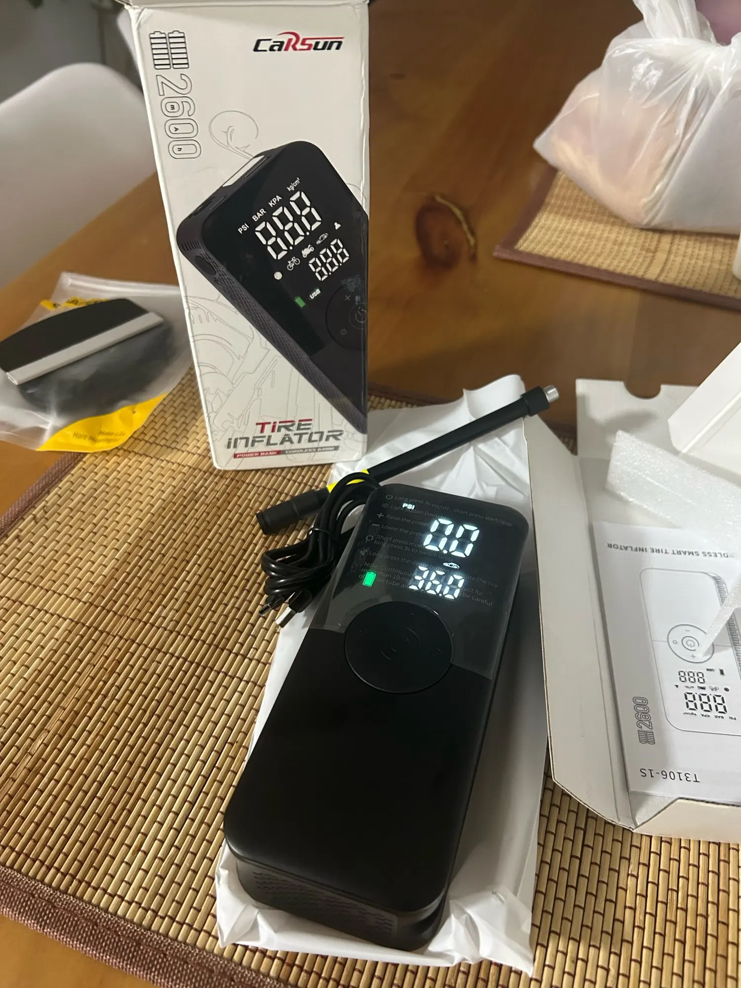 VanVolt AirGo™ Cordless Digital Tyre Inflator - Portable 150 PSI Air Pump photo review