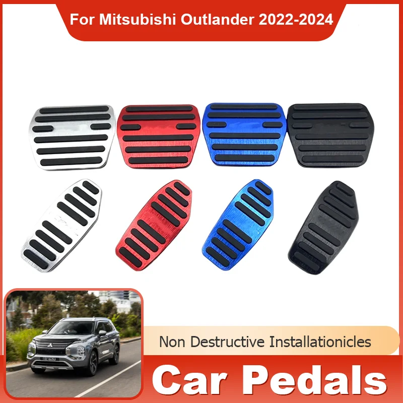 

for Mitsubishi Outlander GM MK4 2022 2023 2024 AT Stainless steel Auto Car Pedals Gas Brake Accelerator Pedal Cover Accessories