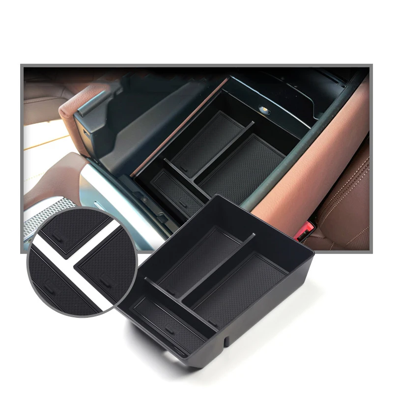 For BMW X7 G07 X5 G05 2019- 2024 Interior Decoration Center Console Armrest Storage Box For Storage Rack