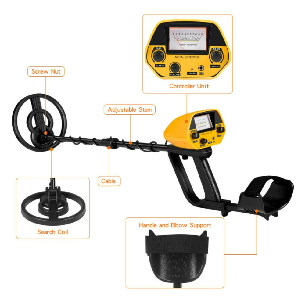 GTX5030 Underground Metal Detector Professional Portable High Sensitivity Gold Detector Treasure Hunter Waterproof Search Coil