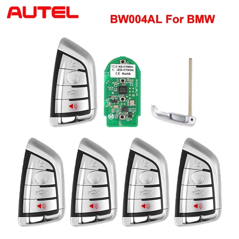 1/2 sztuk AUTEL inteligentny klucz BW004AL IKEYBW004AL dla BMWWork z programatorem kluczy MaxiIM KM100 kompatybilny z 315/433MHZ