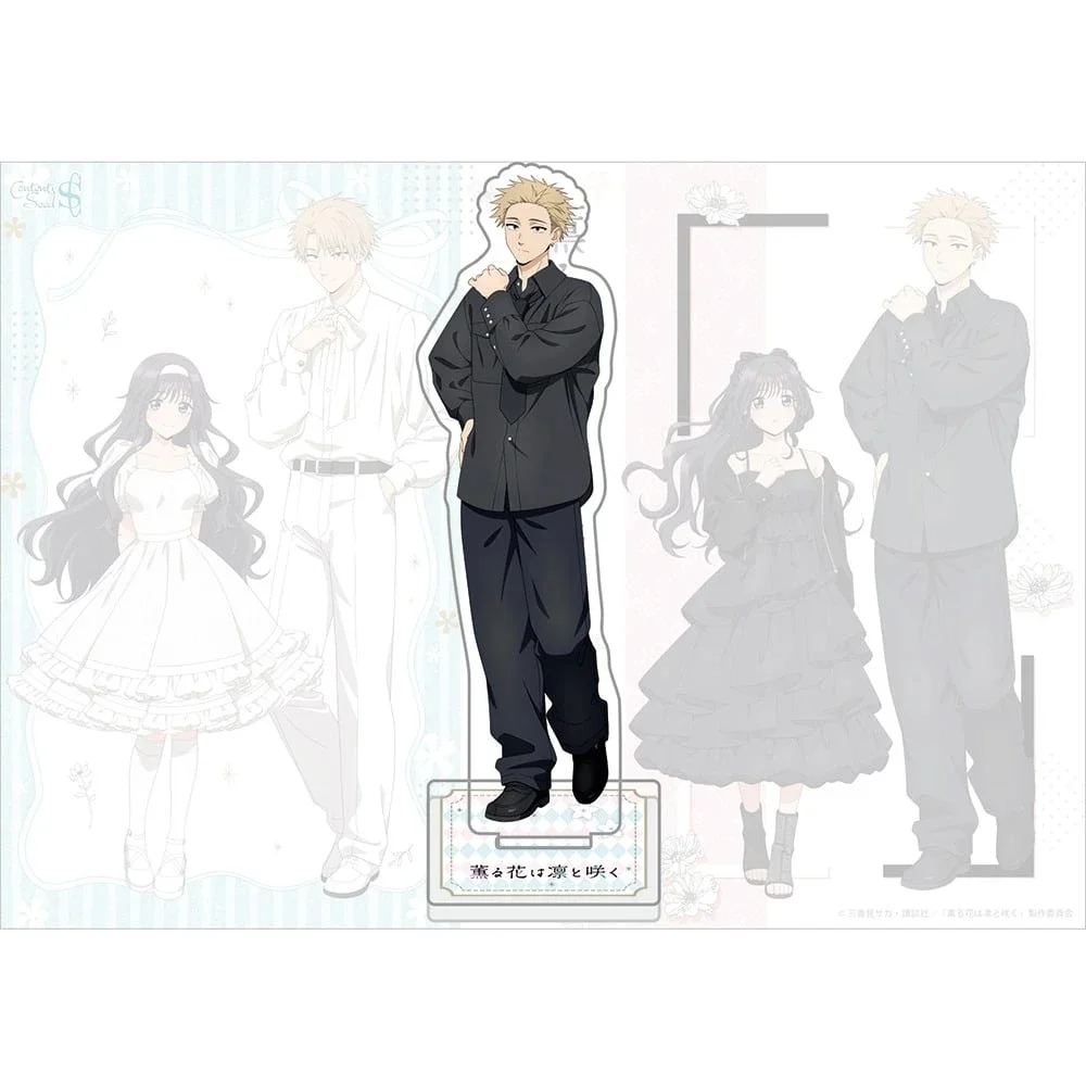 Anime With Blooming Fragrant Flowers Elegant Acrylic Standee 15cm Taro Hayashiya And Kyoko Collectible Keychain