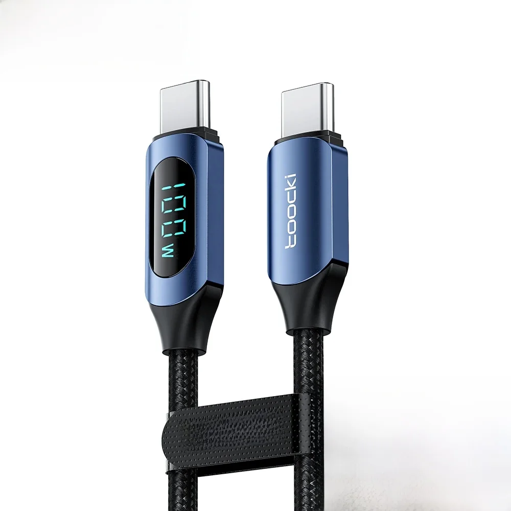Toocki 100W Kabel typu C do typu C PD Szybkie ładowanie Ładowarka USB C do USB C Kabel do wyświetlania do Macbooka iPad Przewód do transmisji danych — zdjęcie 2
