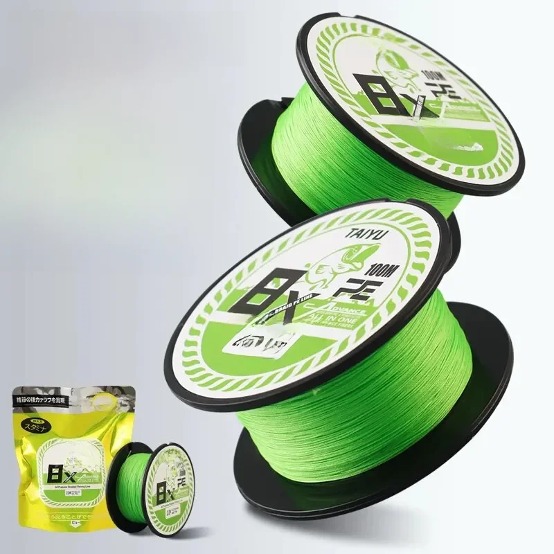 TAIYU 8 nici 100M żyłka wędkarska z oplotem PE 32LB-72LB japonia trwała żyłka wielowłóknowa Super gładka żyłka karpiowa — zdjęcie 2
