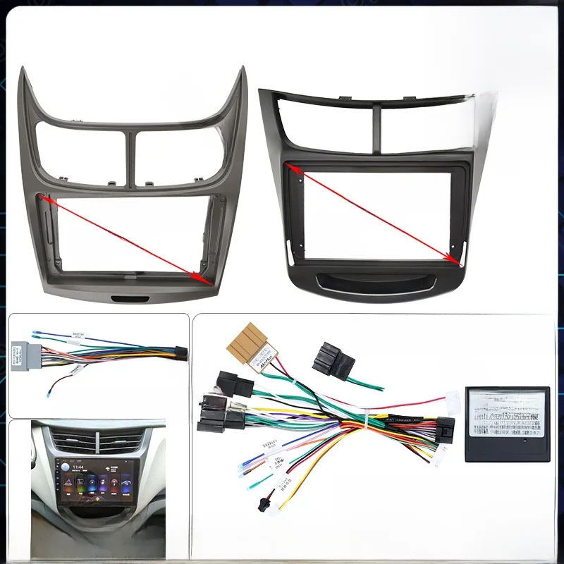 Dla CHEVROLET 2009-2016 SAIL 9INCH Samochodowy odtwarzacz GPS Radio Android stereo Wiązka ekranów nawigacji deska rozdzielcza kable rama canbus — zdjęcie 2