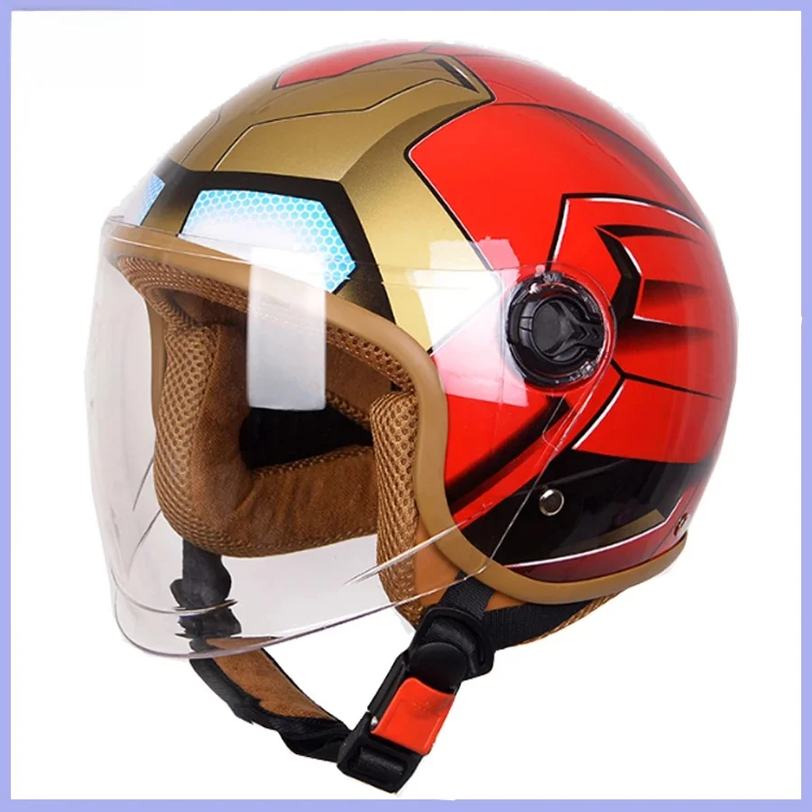 AliExpress Cartoon Kids Motorcycle Helmet  super hero Motorbike Children Full Face Helmet Boy Girls Protective Cycling Scooter Capacete